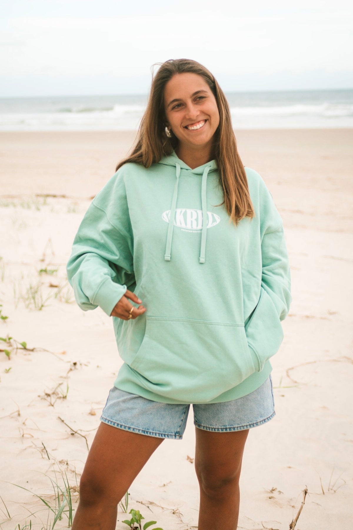 SNKRBLS Oversized Hoodie - Turquoise Sea