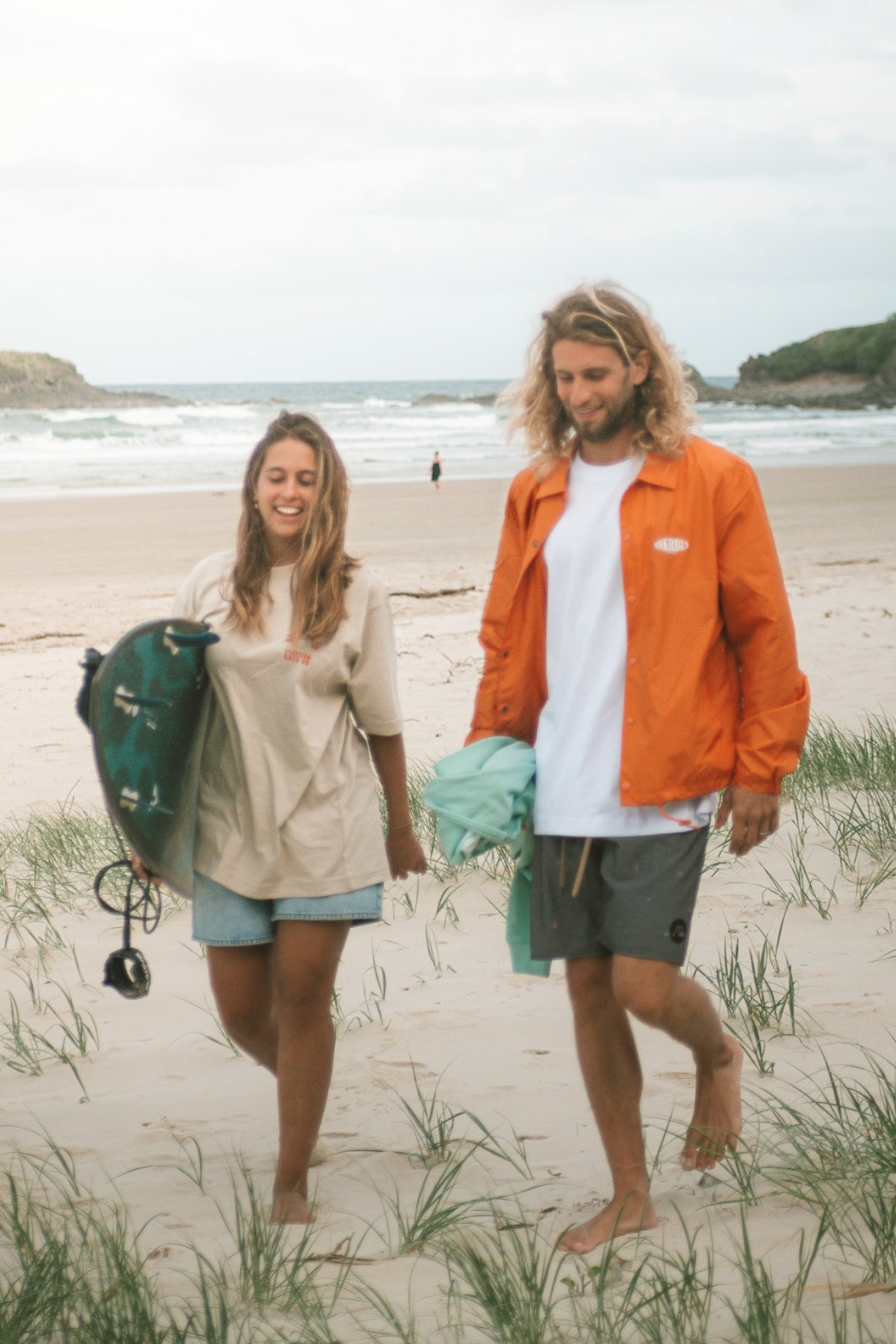Beach Vibes Oversized T-Shirt - Sand