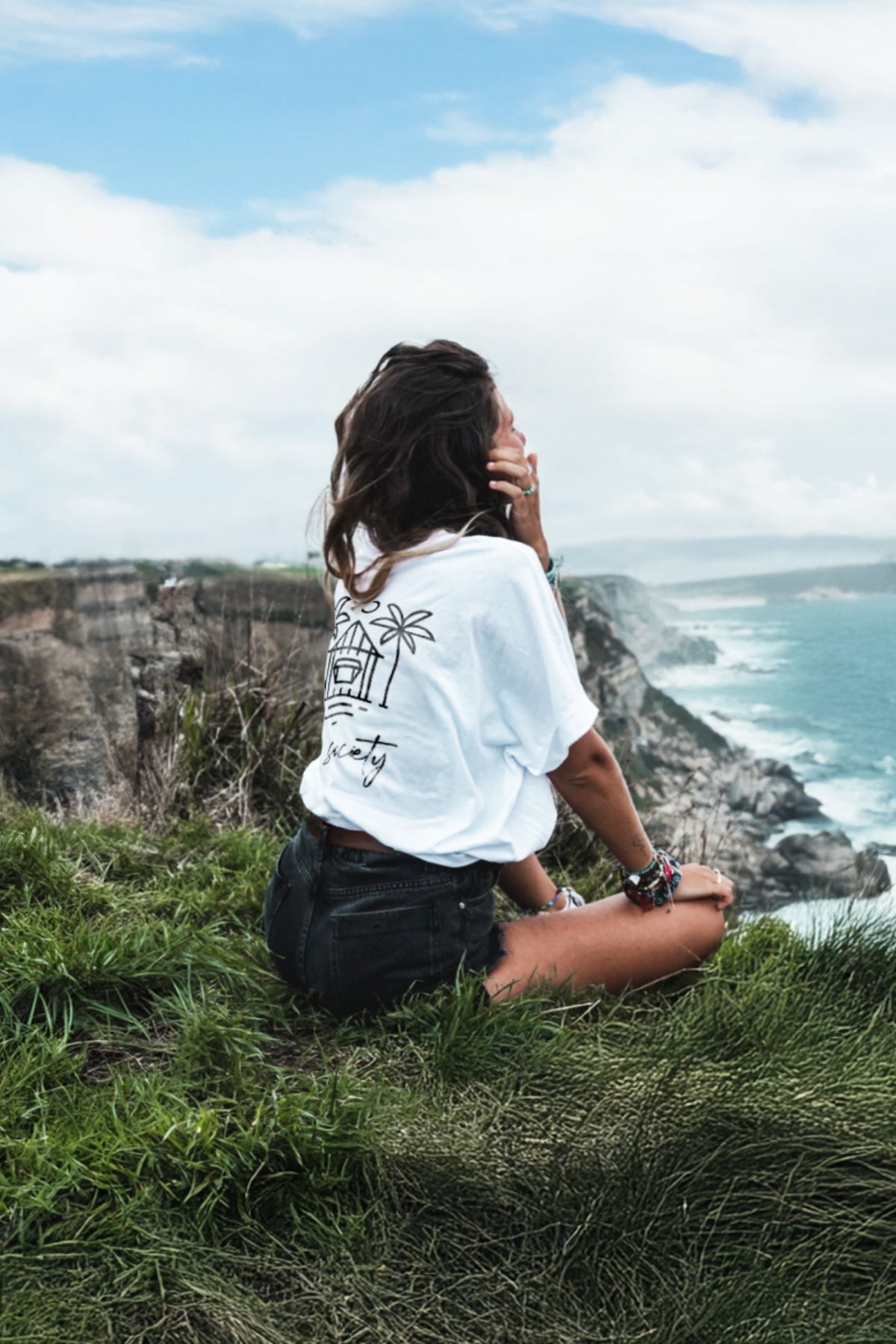 Sun Society Short T-Shirt - White