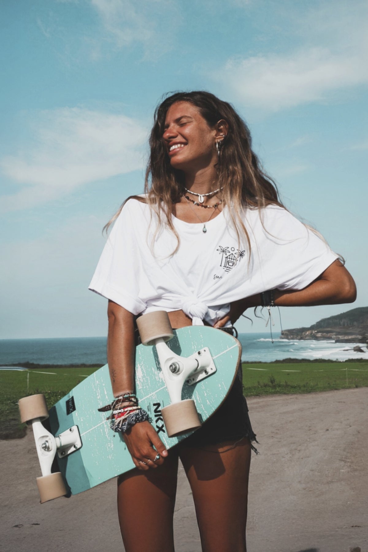 Sun Society Short T-Shirt - White