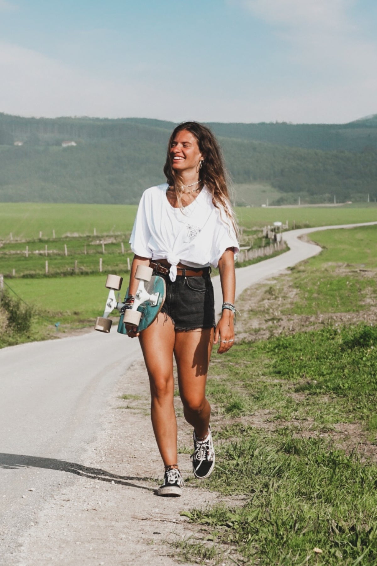 Sun Society Short T-Shirt - White