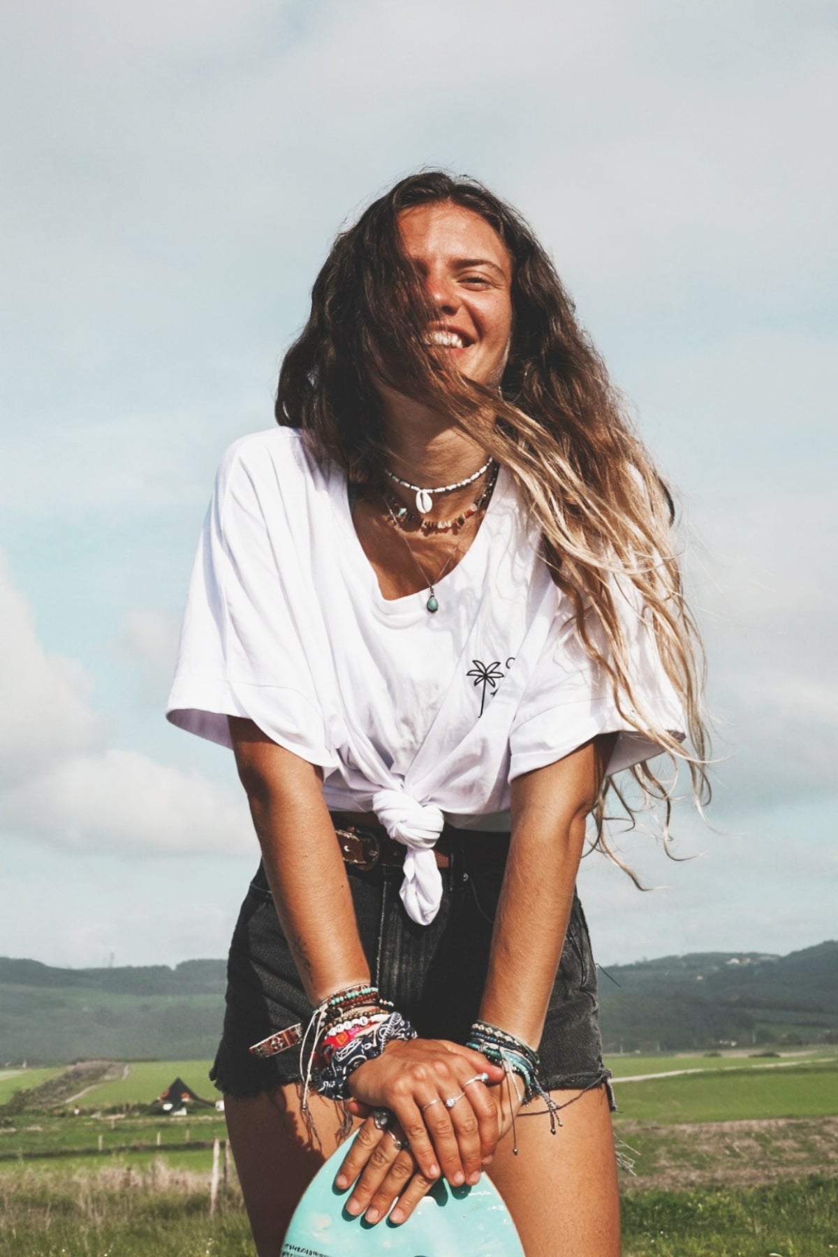 Sun Society Short T-Shirt - White