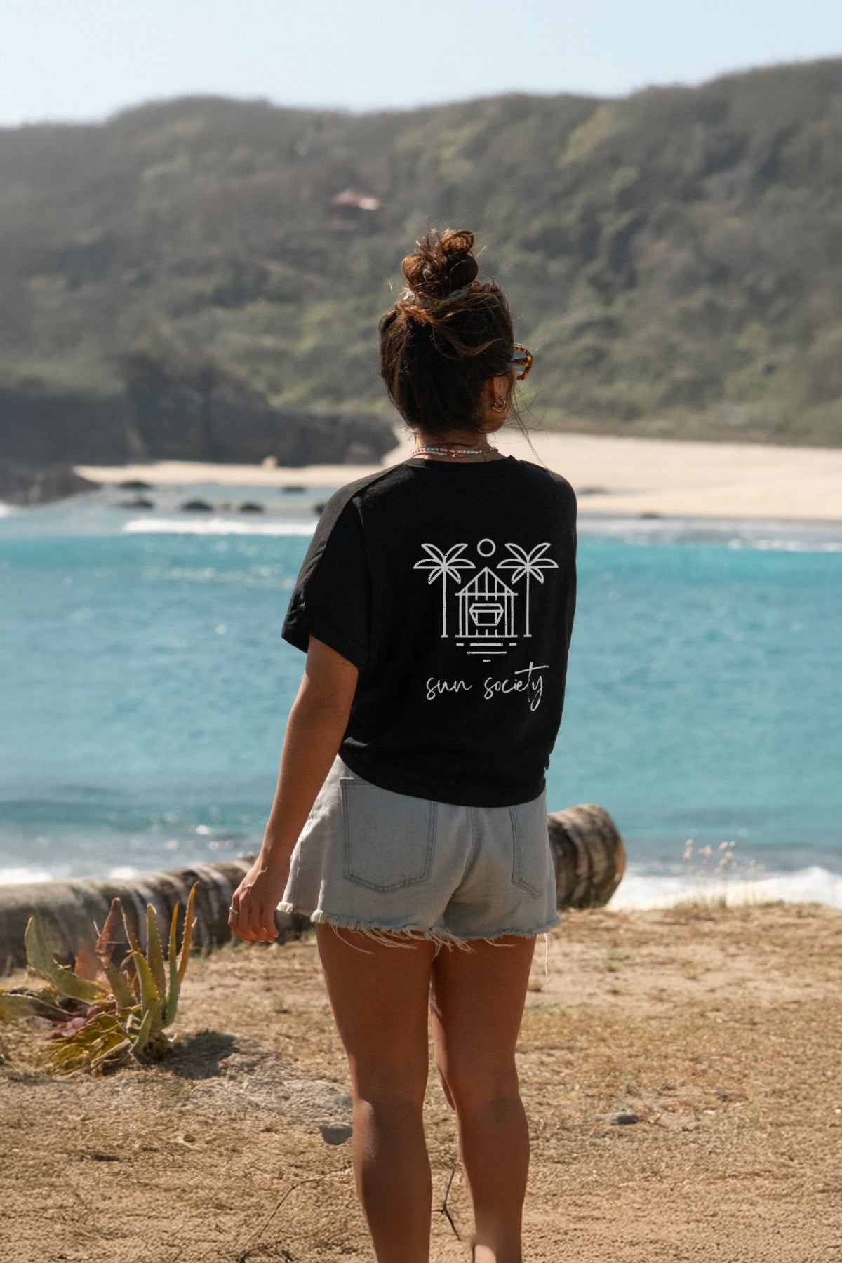 Sun Society Short T-Shirt - Black