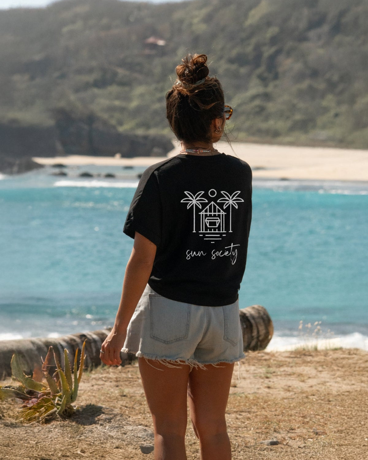 Sun Society Short T-Shirt - Black