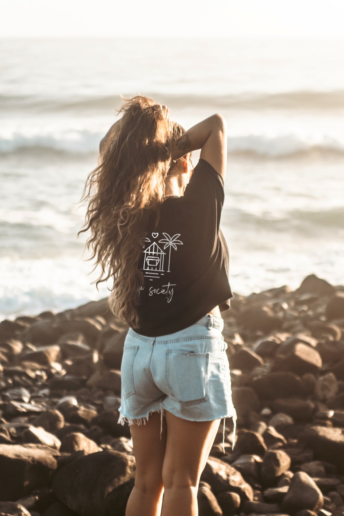 Sun Society Short T-Shirt - Black