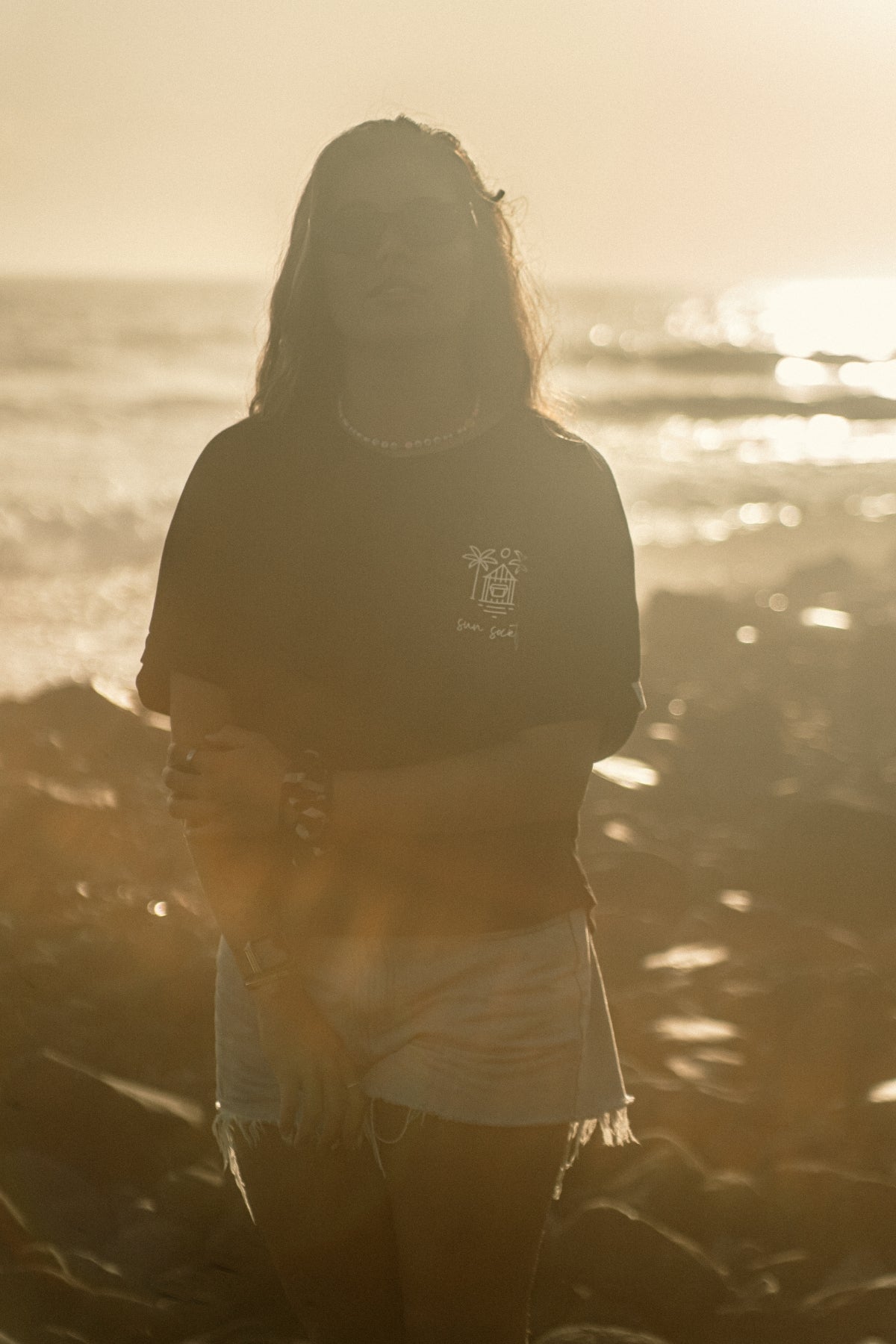 Sun Society Short T-Shirt - Black