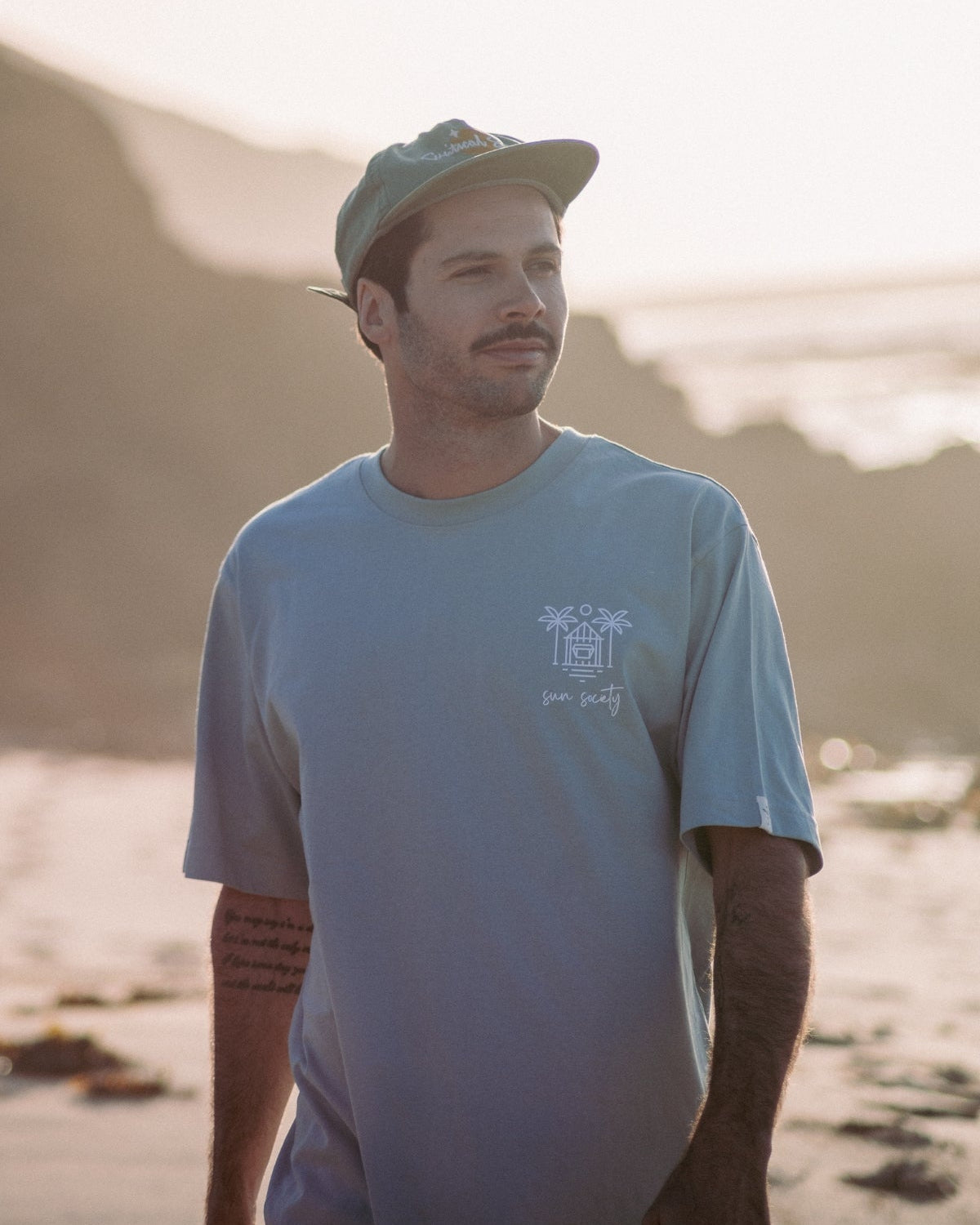 Sun Society Oversized T-Shirt - Aloe