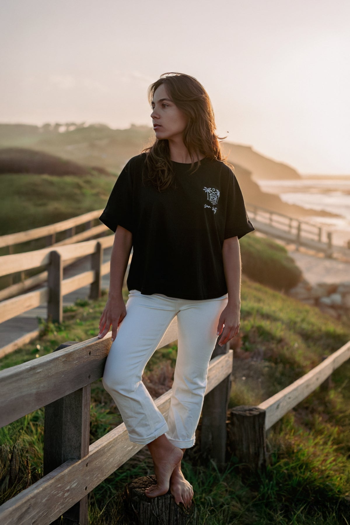 Sun Society Short T-Shirt - Black