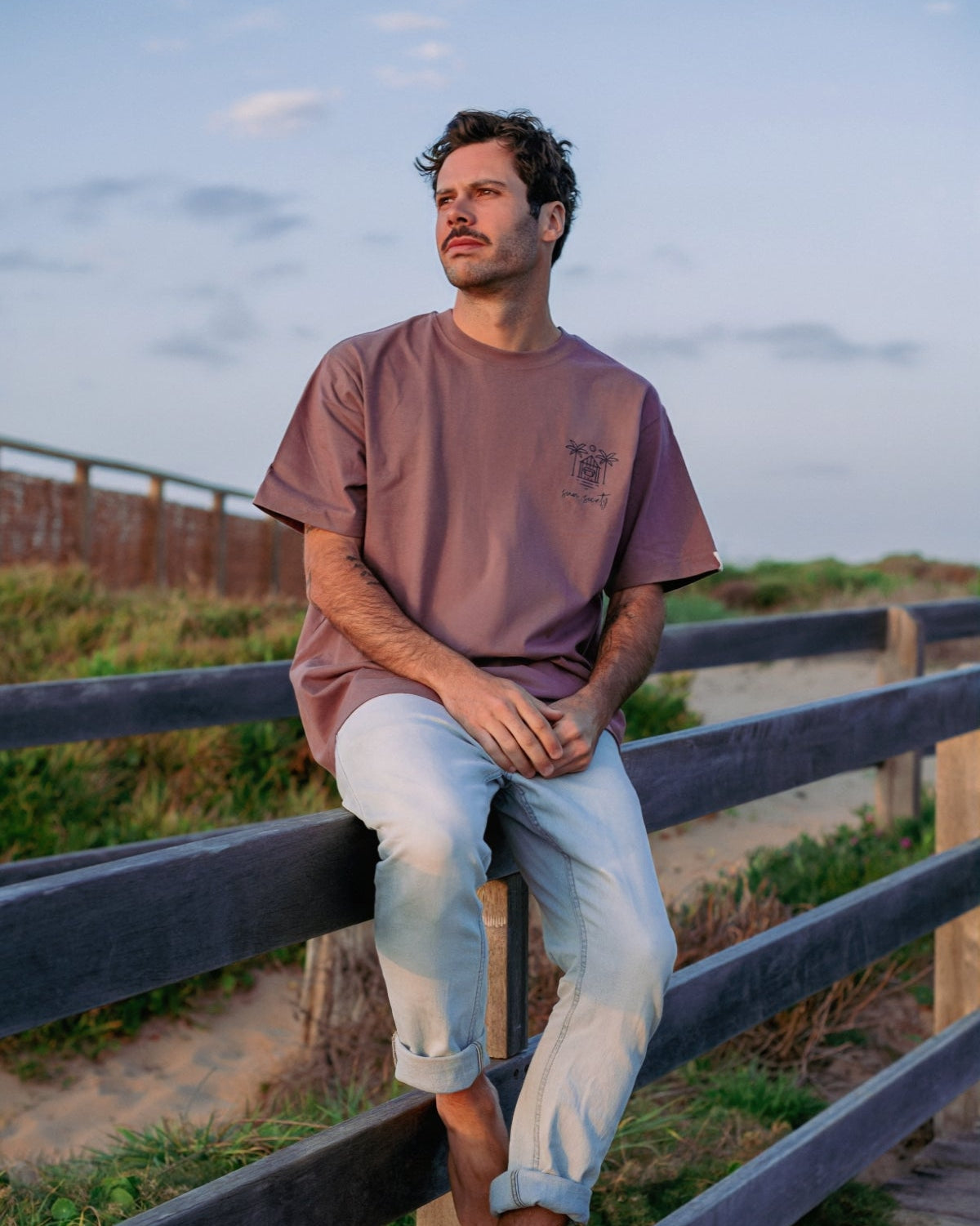 Sun Society Oversized T-Shirt - Acai