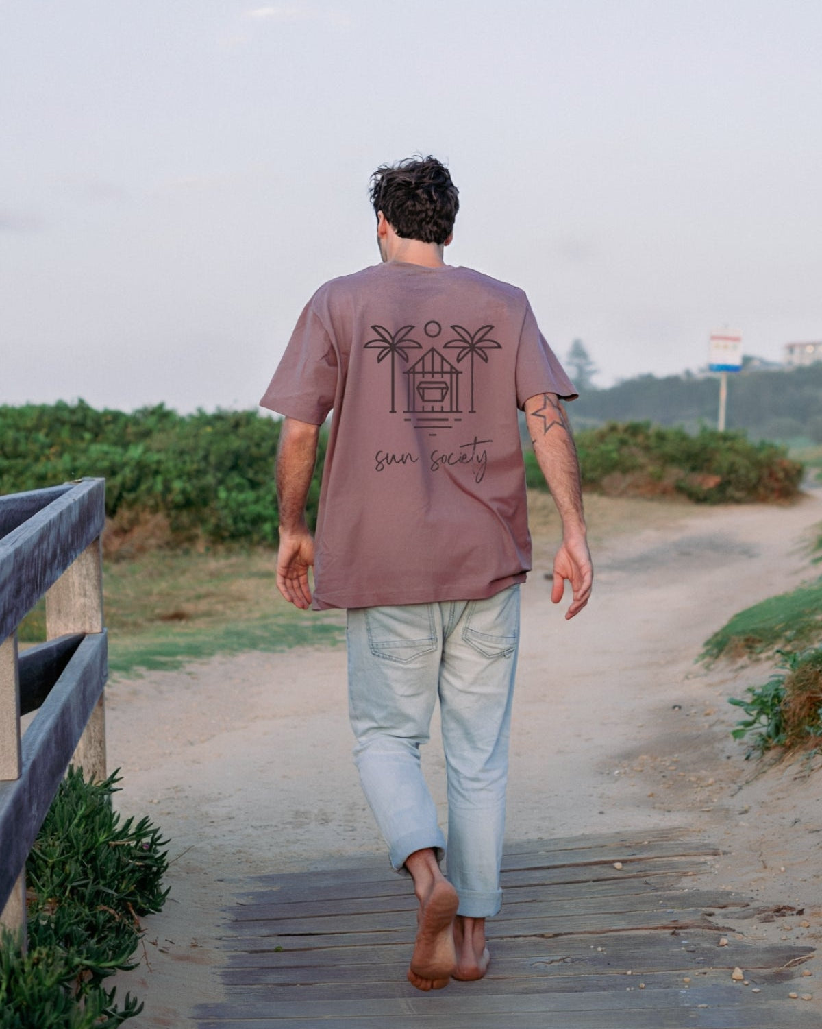 Sun Society Oversized T-Shirt - Acai