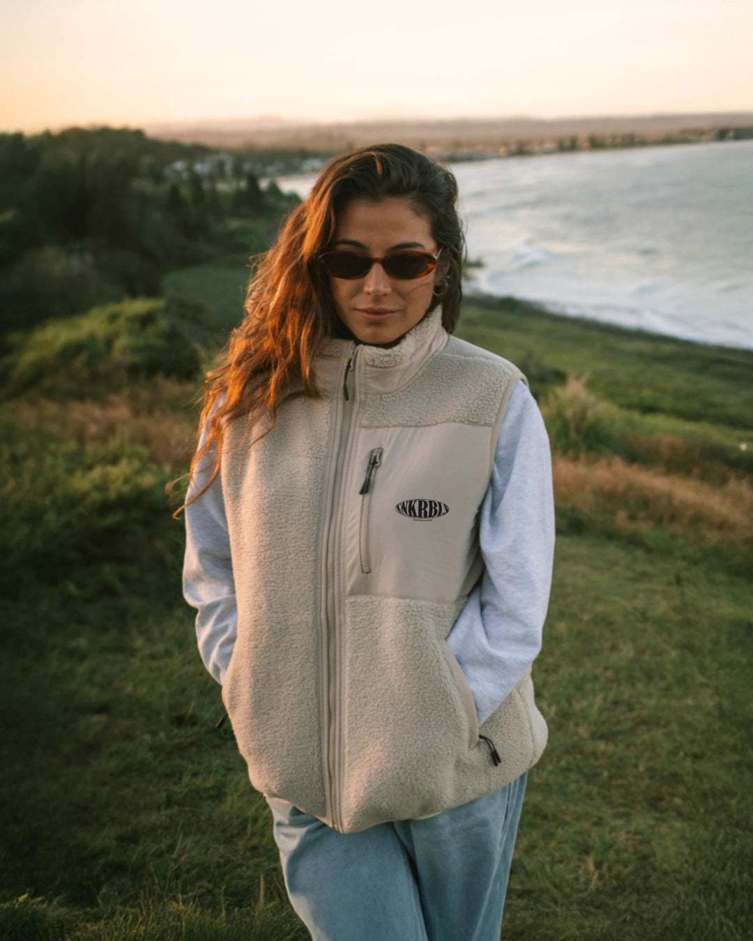 The Sunkissed Rebels Fleece Vest - Sand