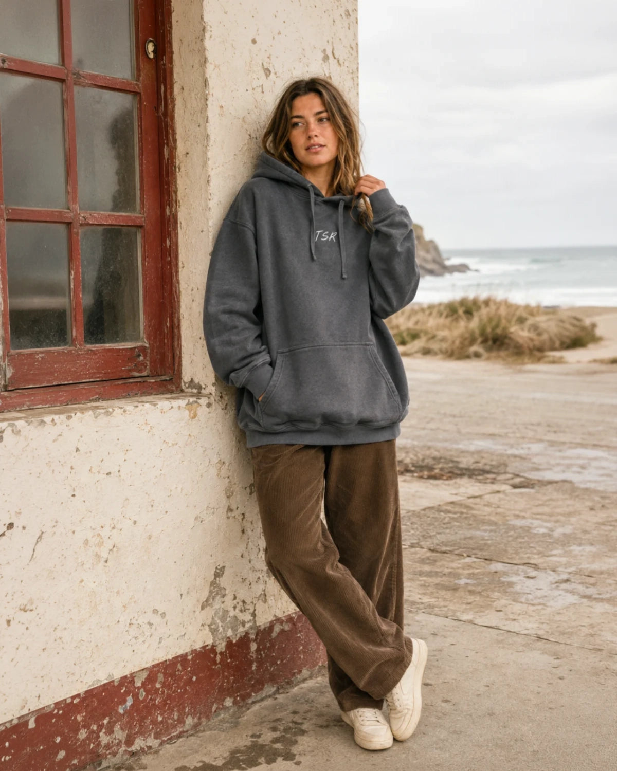 Sorry Mom Heavy Hoodie – Vintage Anthracite