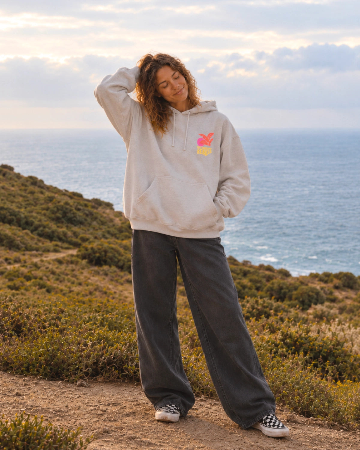 Sunkissed Rebels Heavy Hoodie – Misty Grey