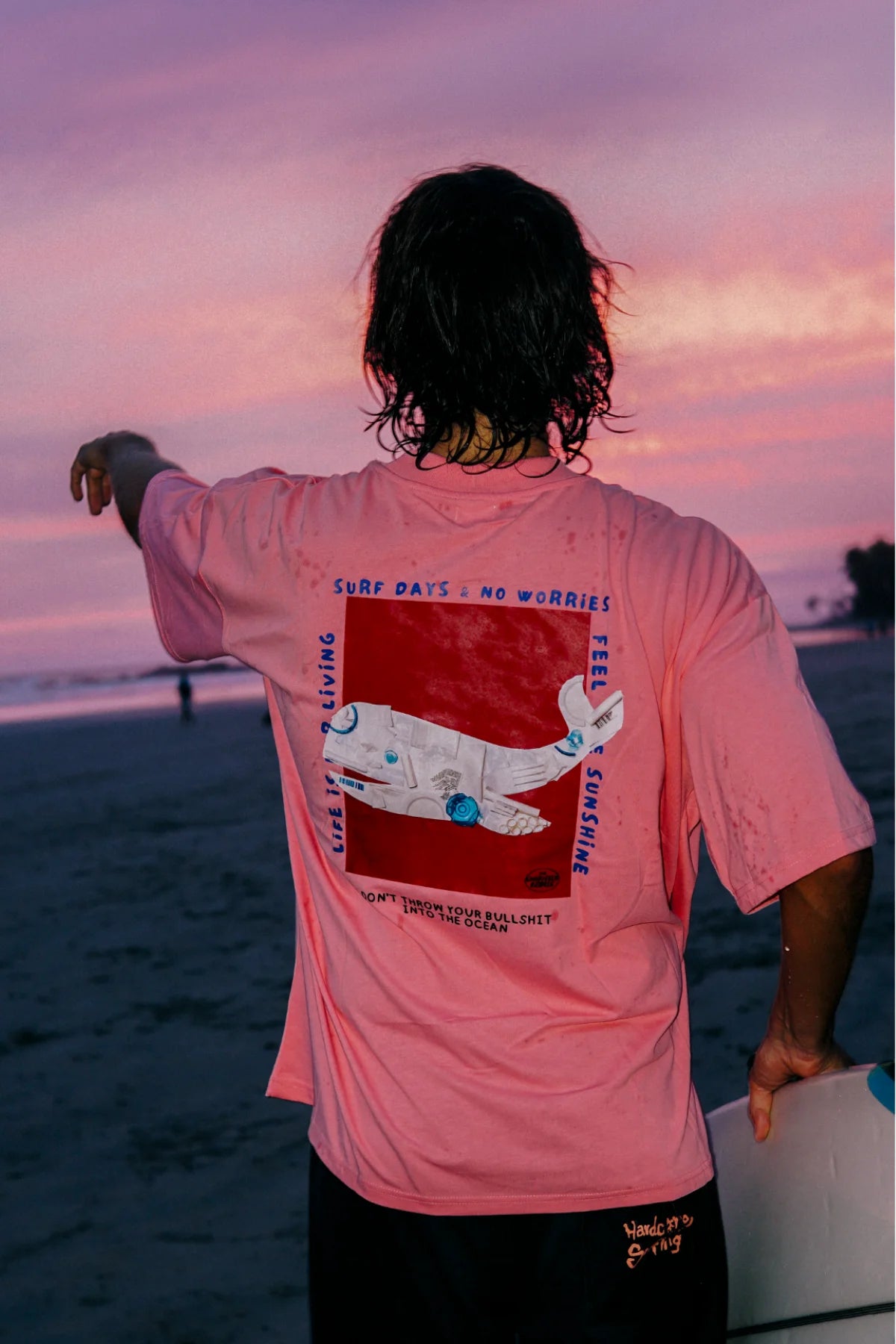 No Bullshit Whale Boxy Oversized T-Shirt - Pink Joy