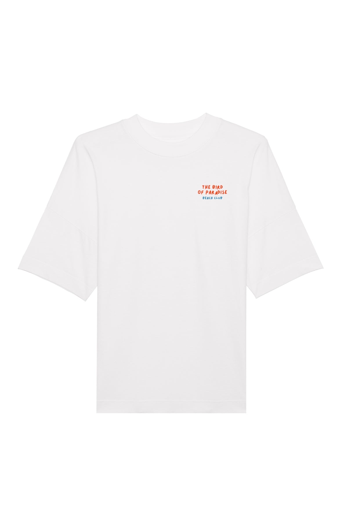 Produktfoto der Frontansicht von oversized T-Shirt Bird of Paradise von The Sunkissed Rebels