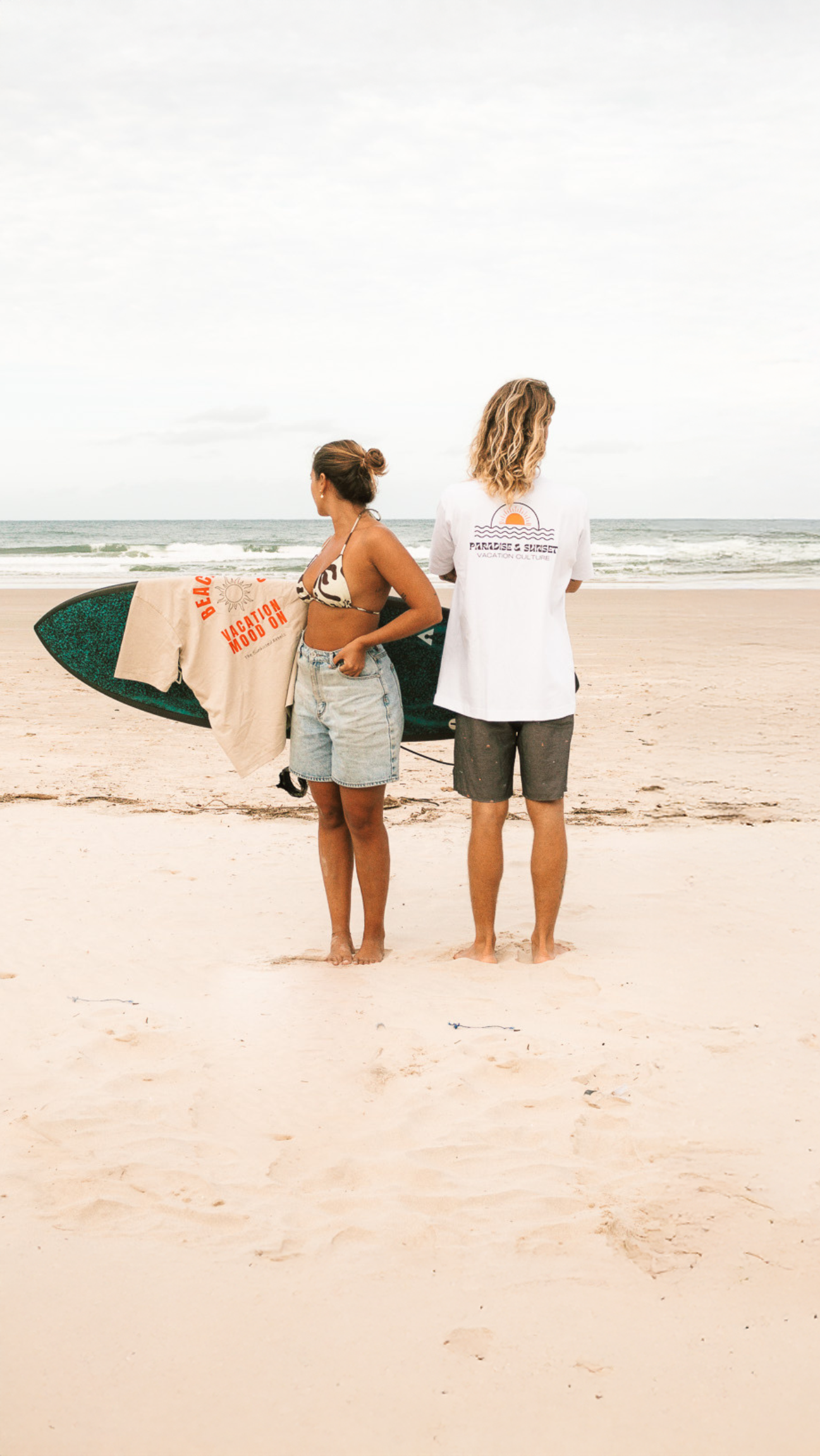 Beach Vibes Oversized T-Shirt - Sand