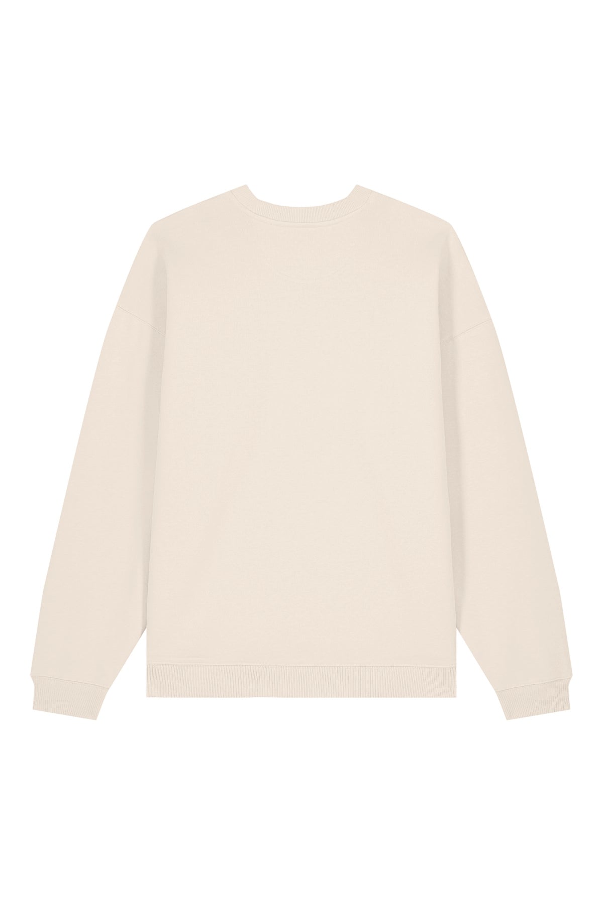 Palm Tree Oversized Sweater in Cream – Rückansicht schlicht und clean