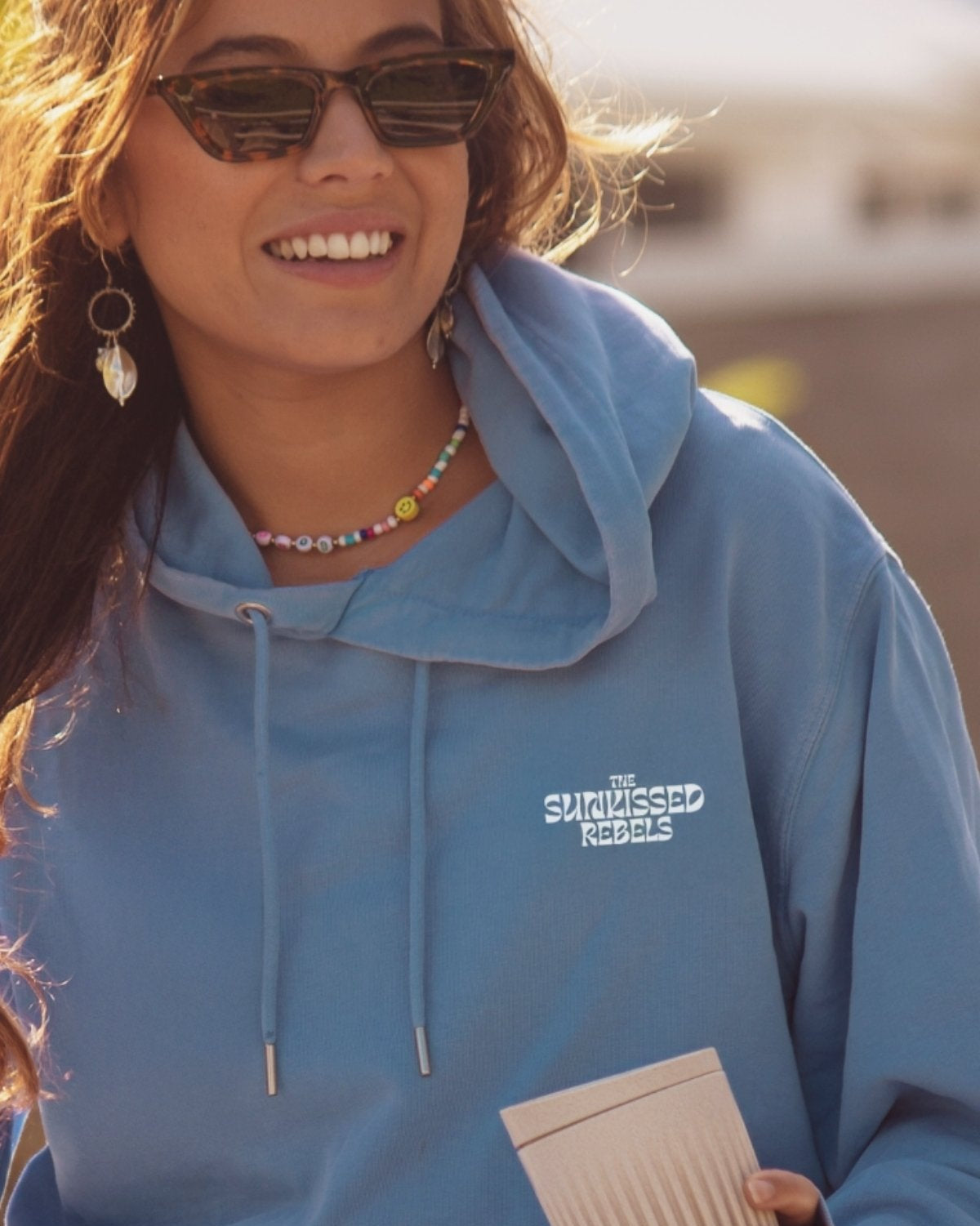 Live Free Hoodie Vintage - Blue Soul