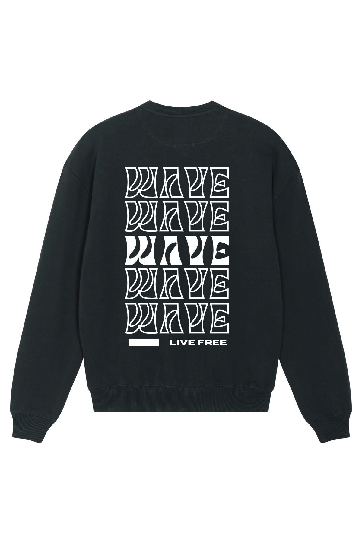 Live Free Vintage Sweater - Black