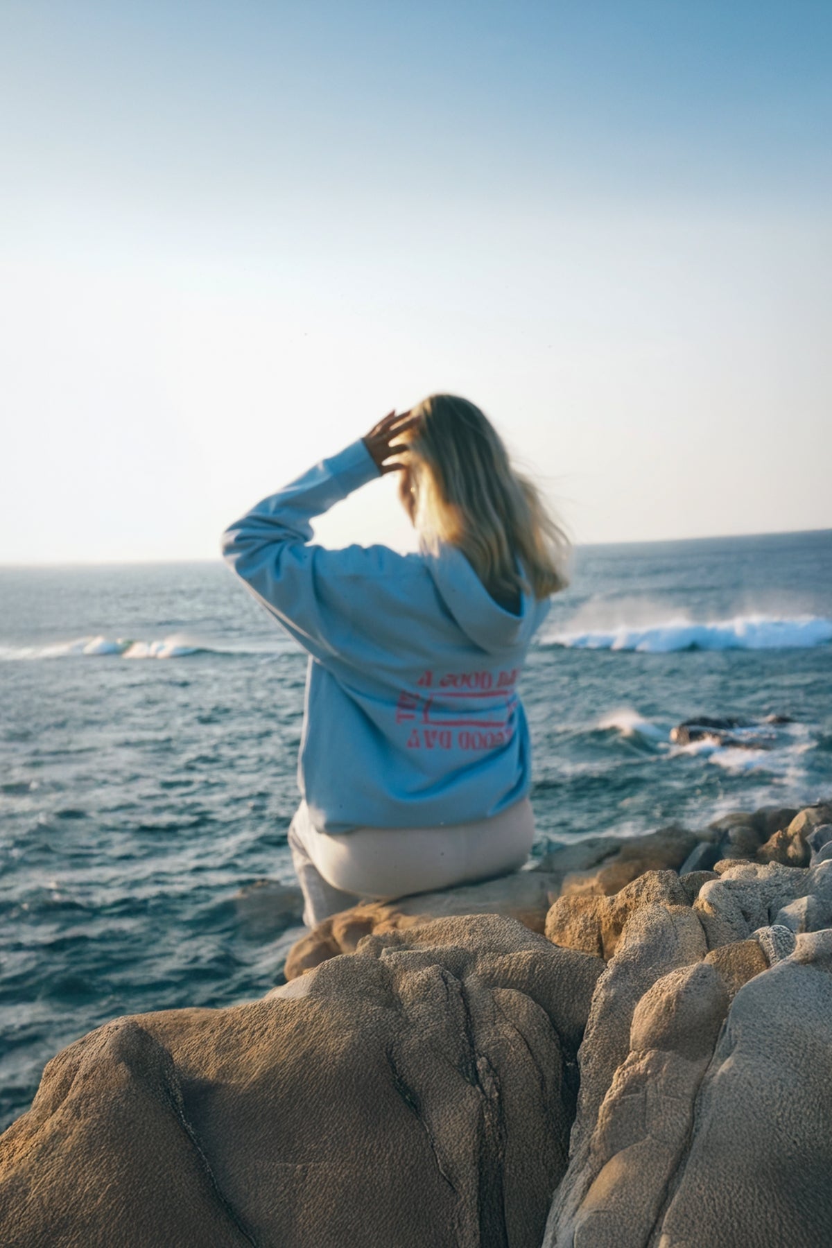 A Good Day Hoodie - Blue Sky