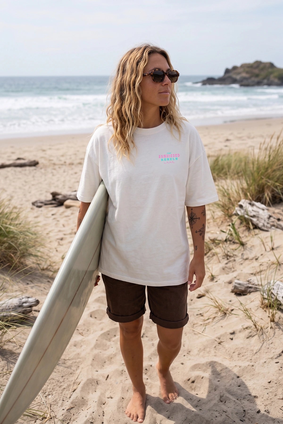Vacation Vibes Oversized T-Shirt - White