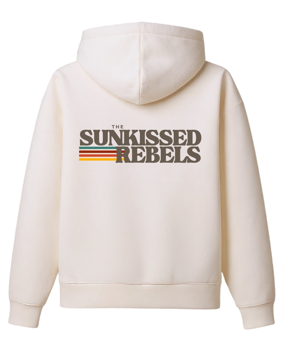 Retro Vibes Oversized Hoodie - Cream