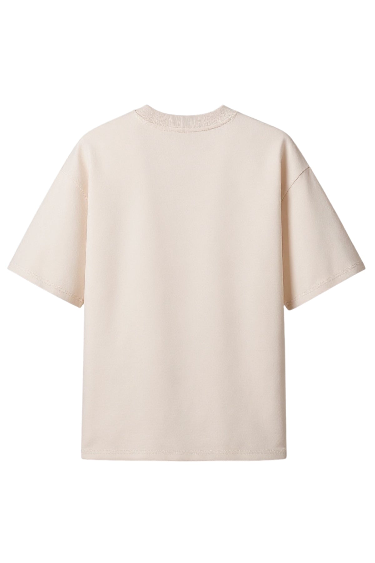Vacation Mood On Boxy Oversized T-Shirt - Cream