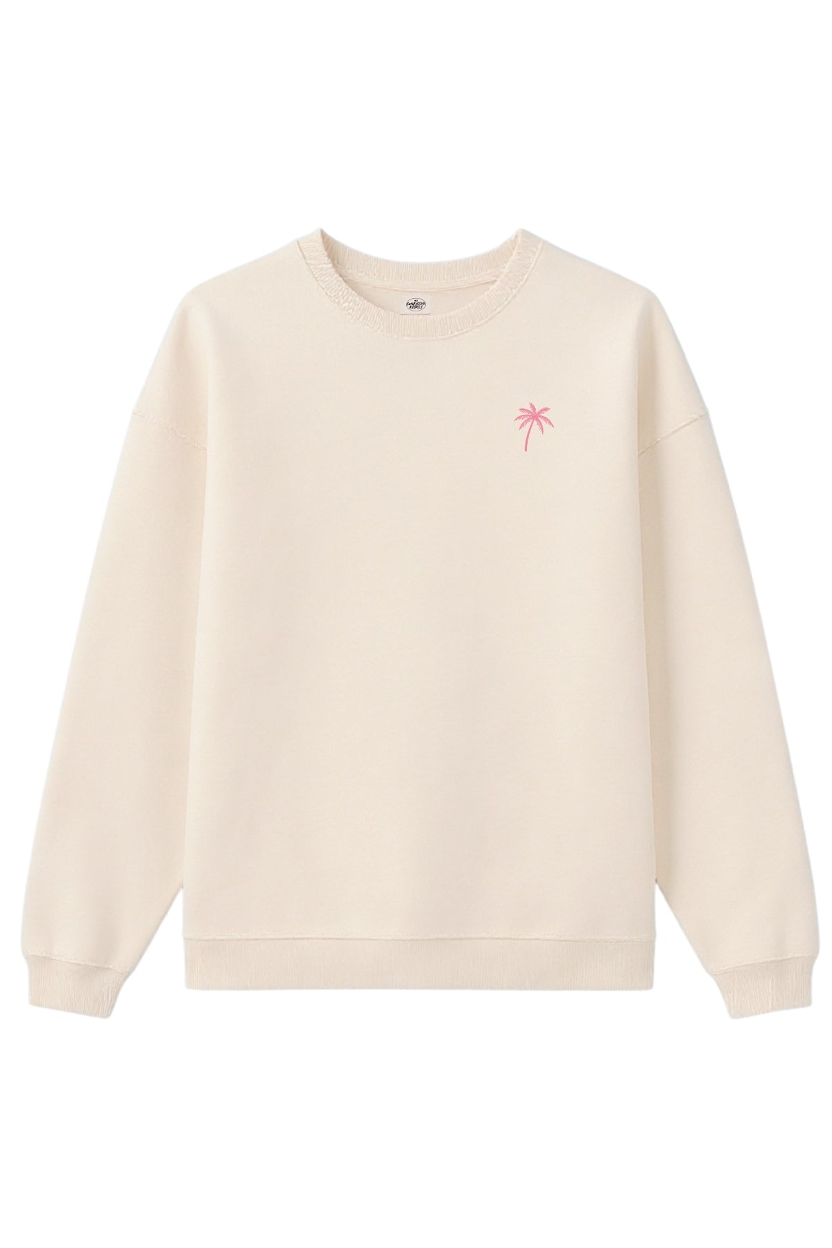 Palm Tree Oversized Sweater - Cream