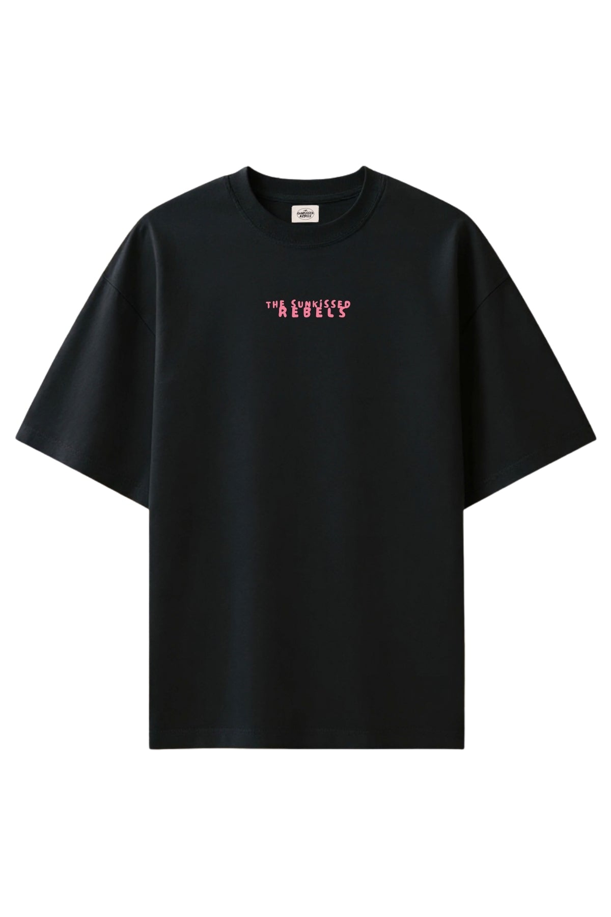 No Bullshit Whale Boxy Oversized T-Shirt - Black