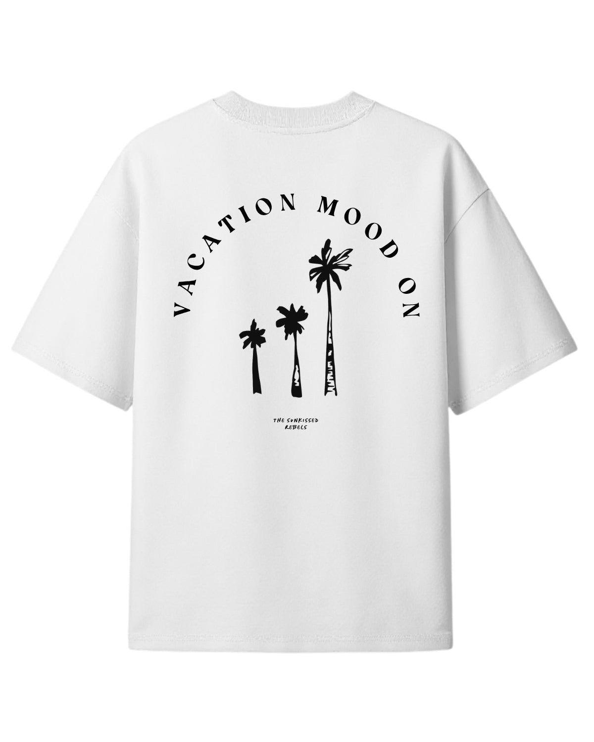 Vacation Mood On Boxy Oversized T-Shirt - White