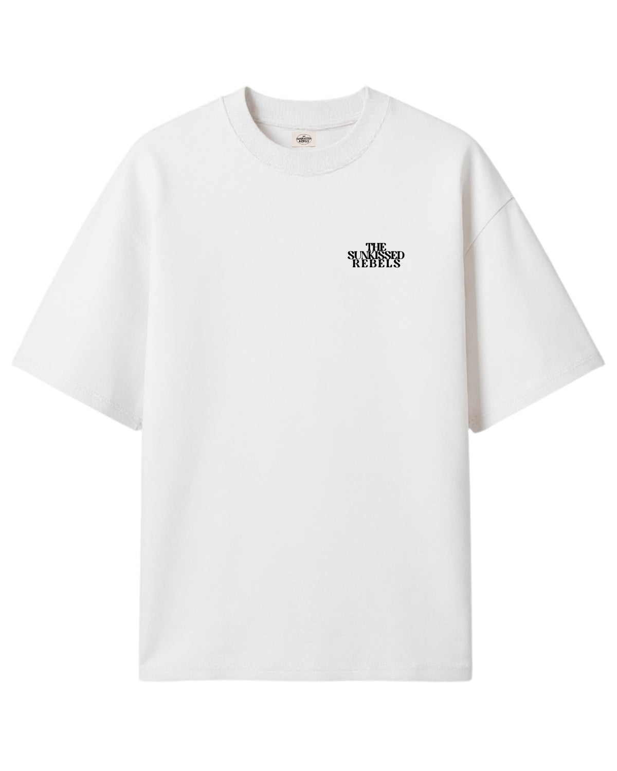 Vacation Mood On Boxy Oversized T-Shirt - White