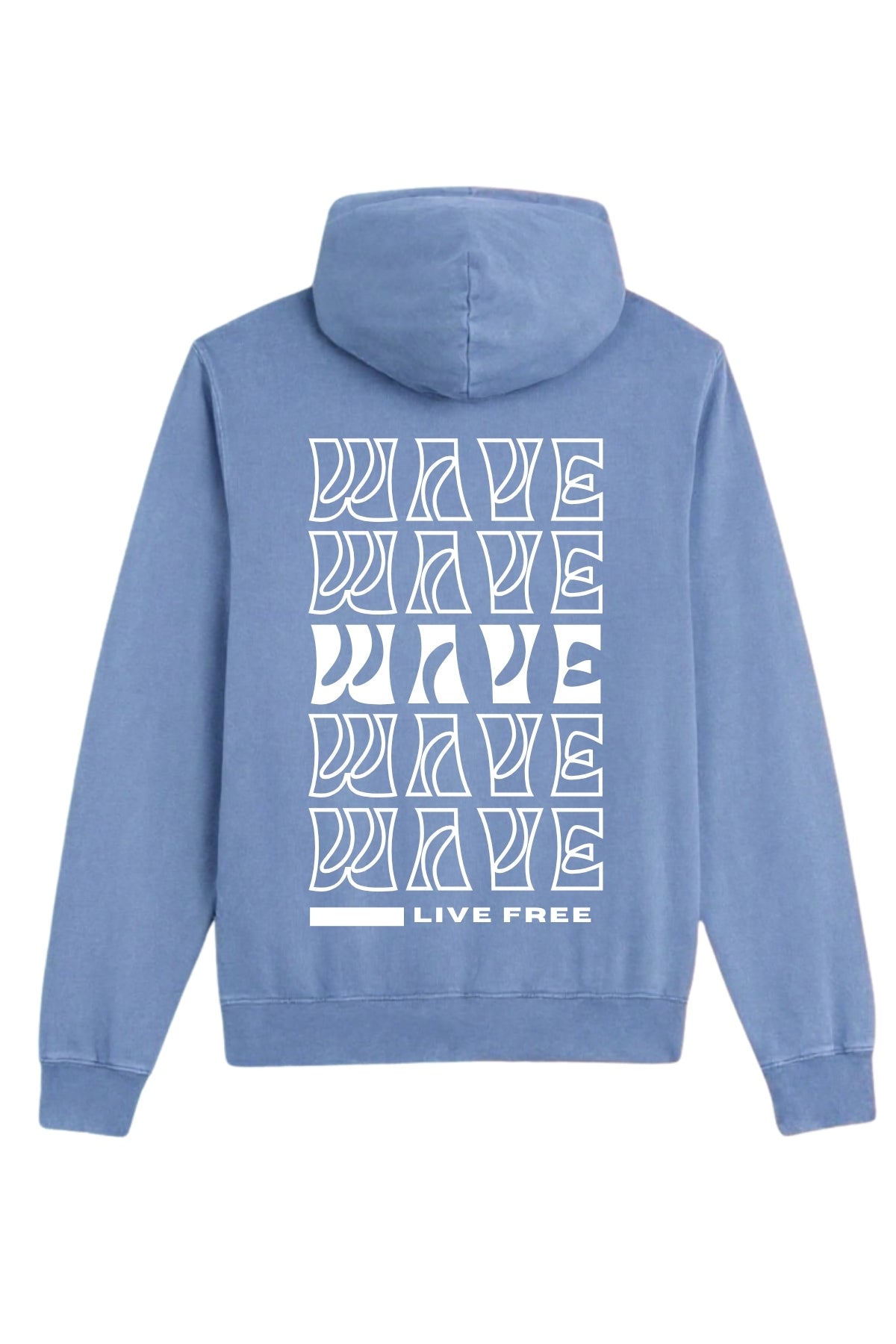Live Free Hoodie Vintage - Blue Soul