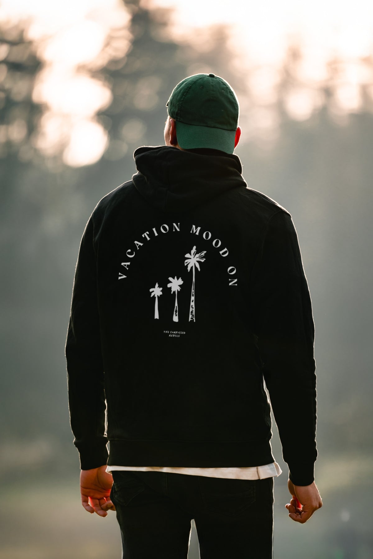 Vacation Mood On Hoodie - Black