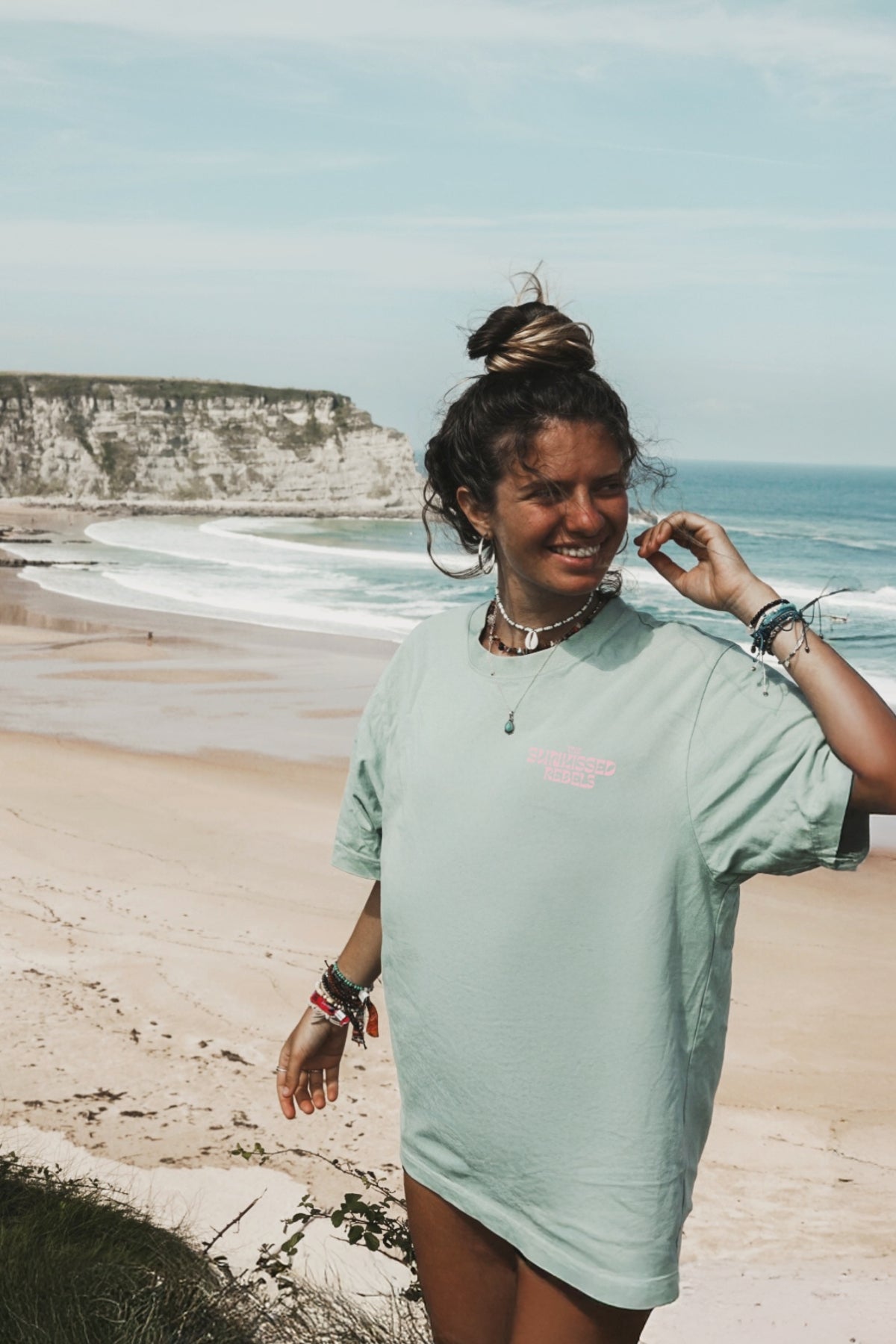 Live Free Oversized T-Shirt - Aloe