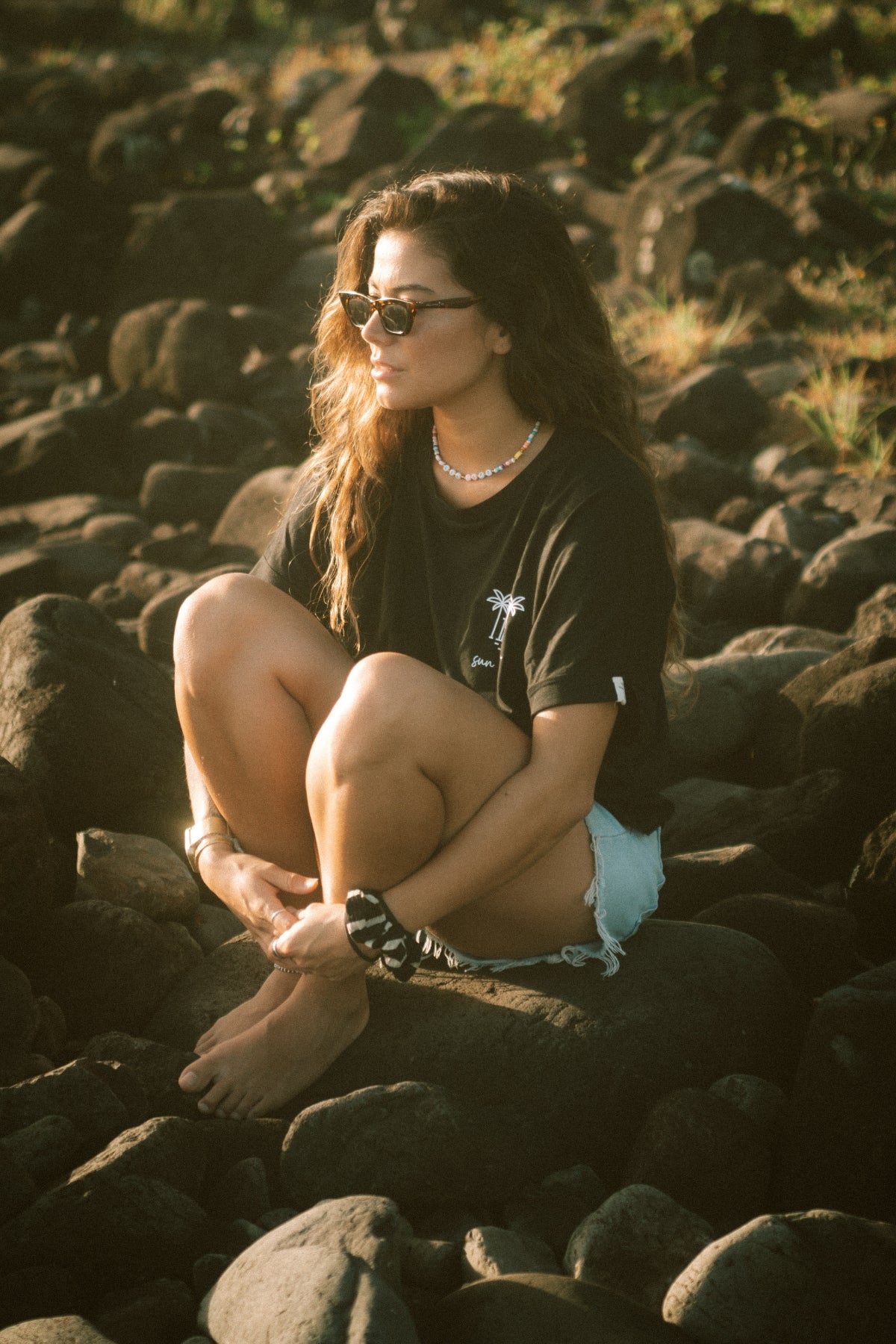 Sun Society Short T-Shirt - Black