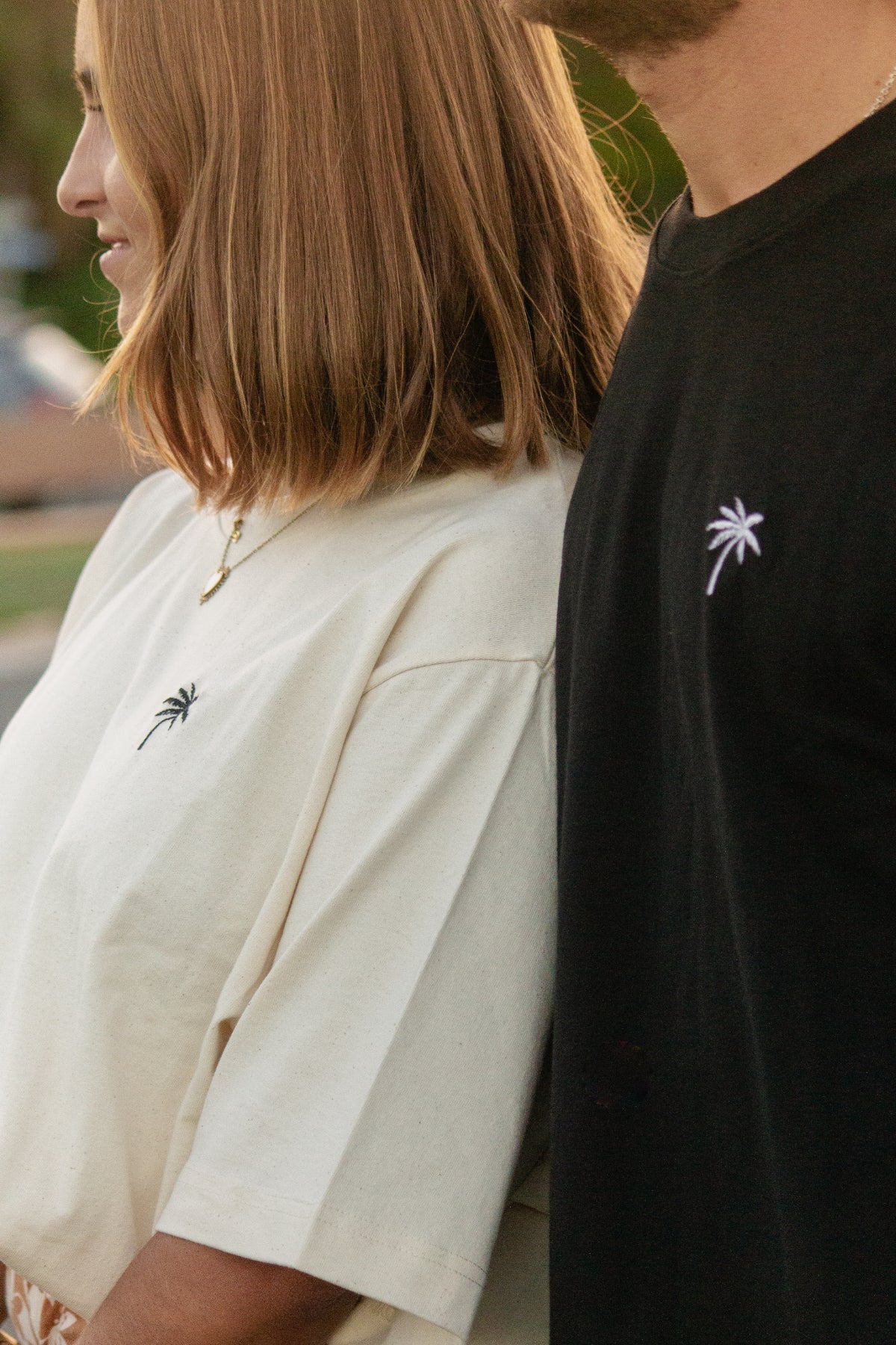 Palm Tree Oversized T-Shirt - Black