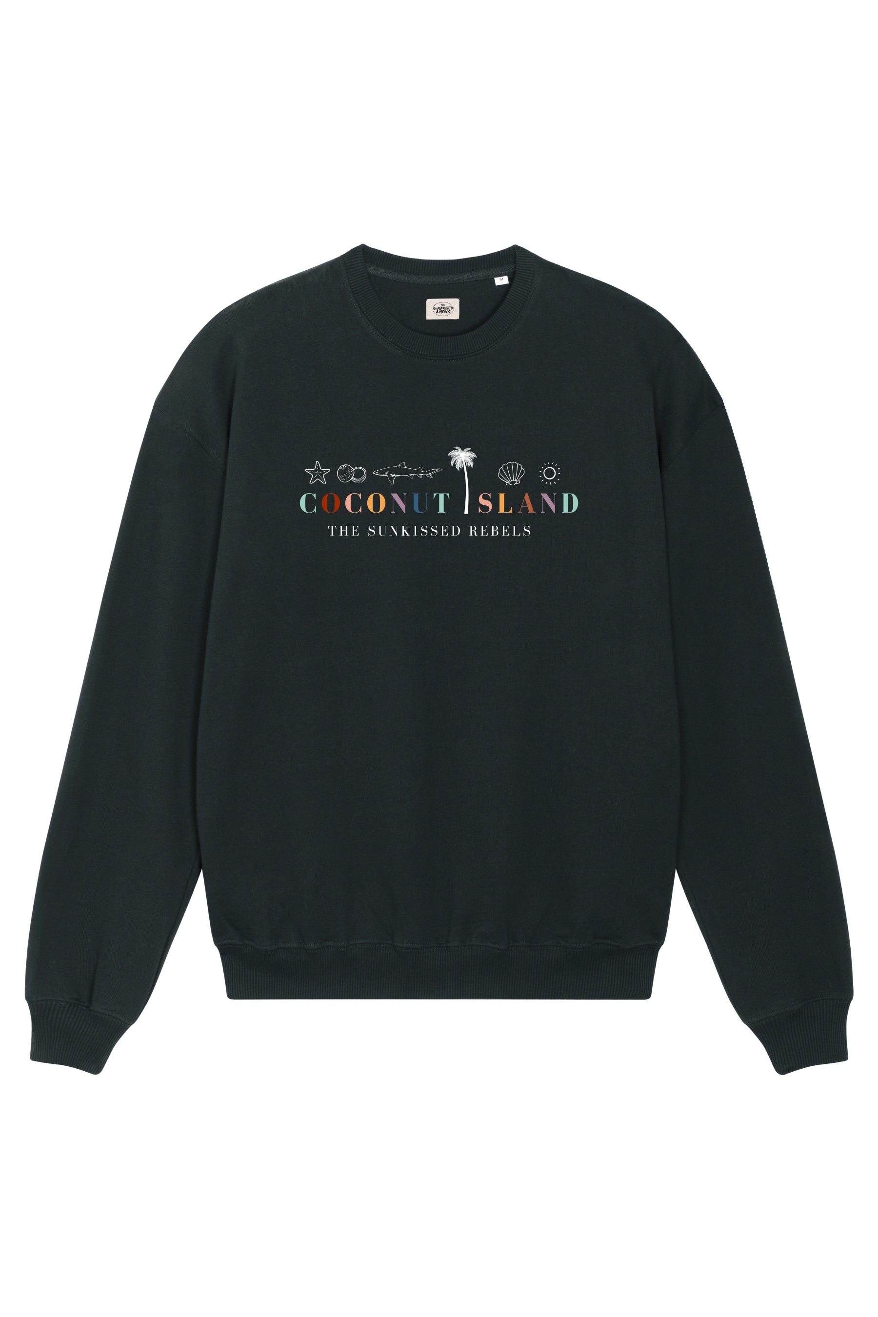 Coconut Island Oversized Sweater - Black