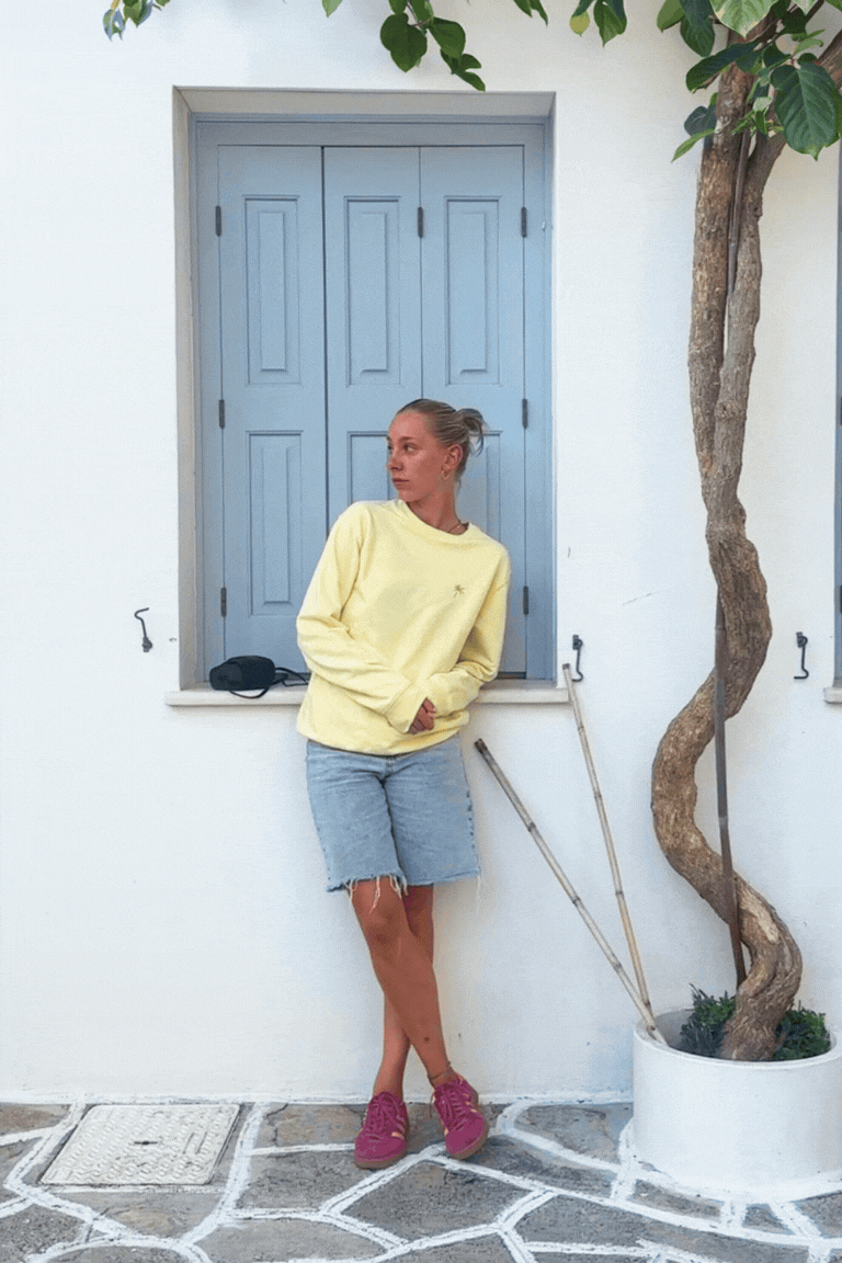 Palm Tree Sweater - Butter