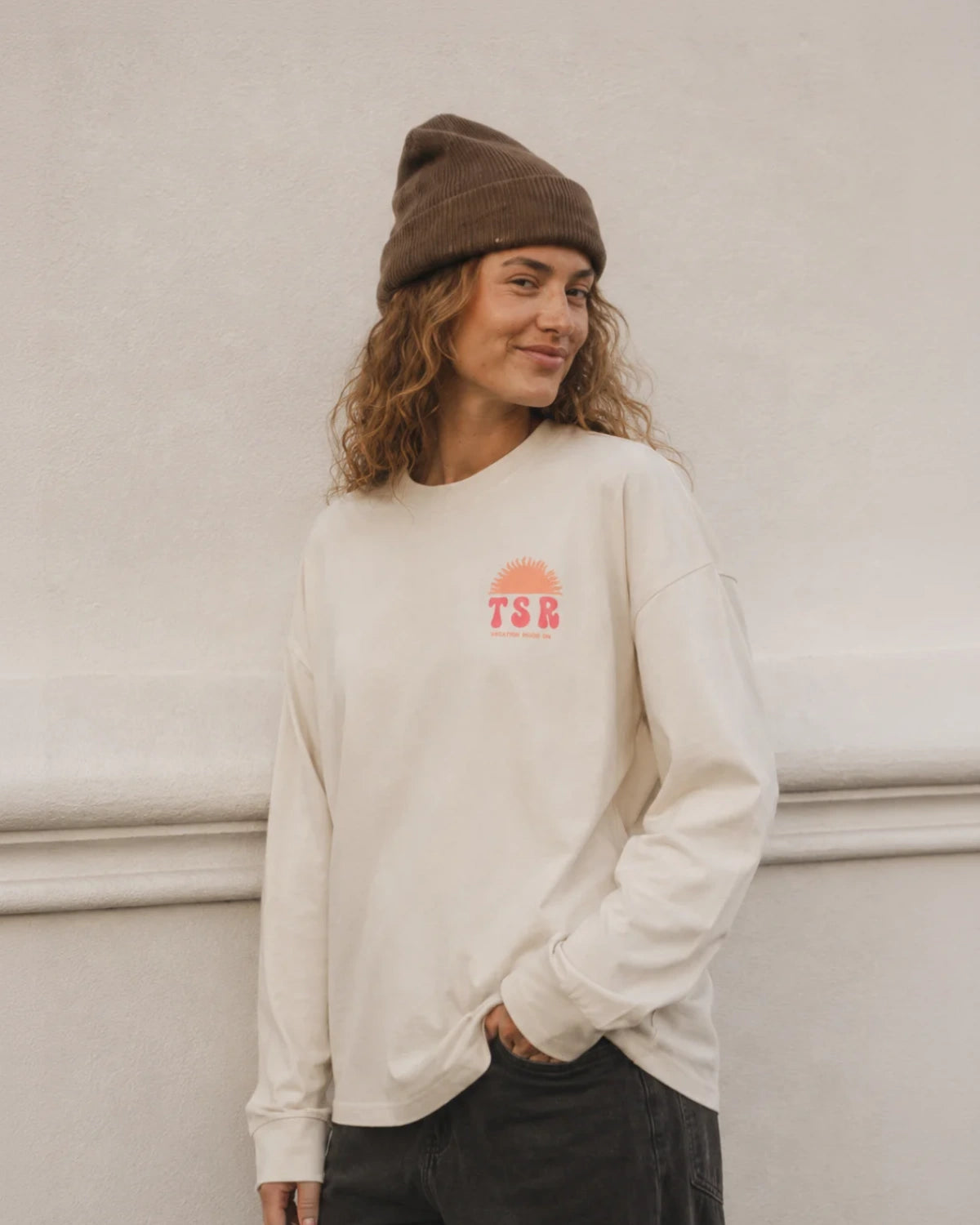 Vacation Mood Longsleeve – Natural Raw