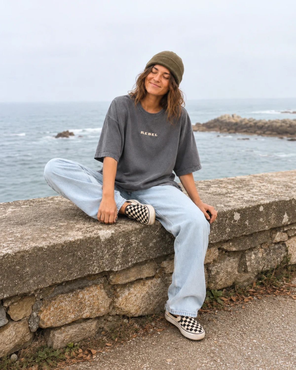 Rebel Escape Heavy Tee – Vintage Anthracite