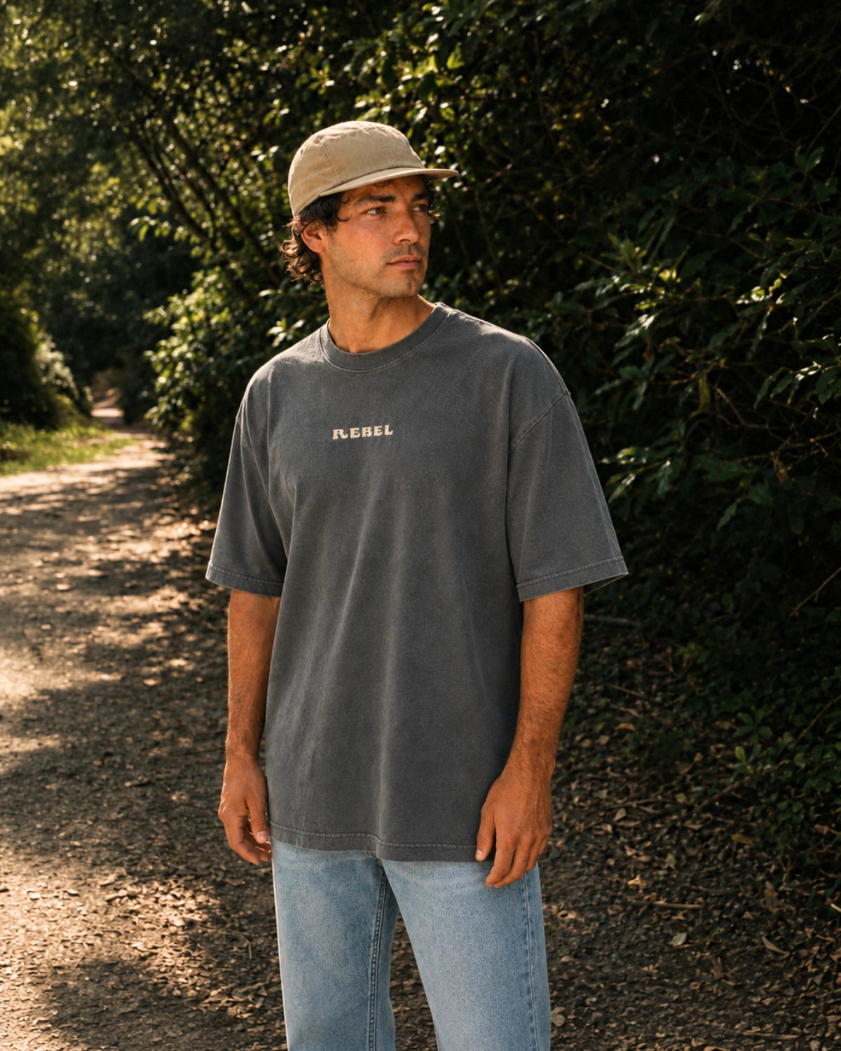 Rebel Escape Heavy Tee – Vintage Anthracite