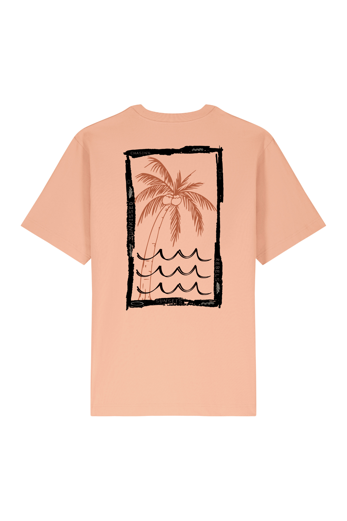 Rose OVersizued T-Shirt mit Druck Rückansicht