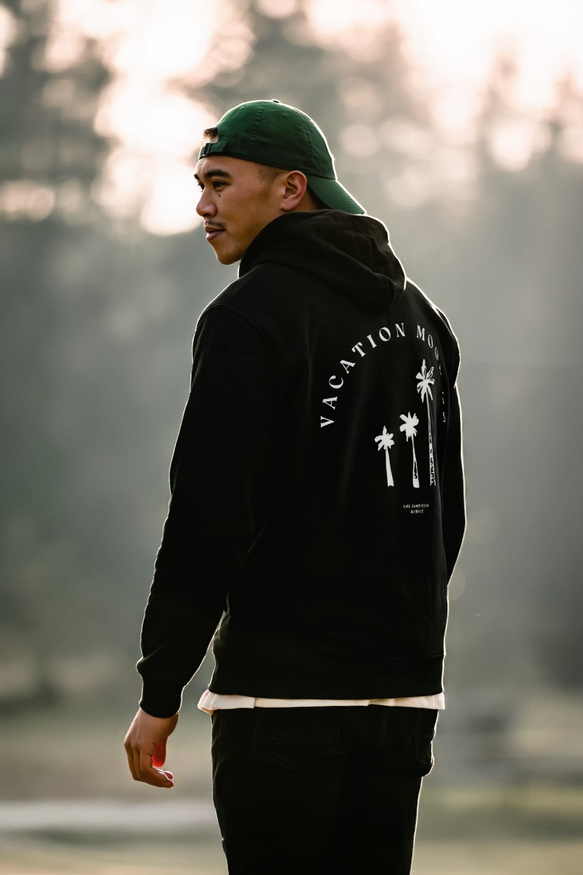 Vacation Mood On Hoodie - Black