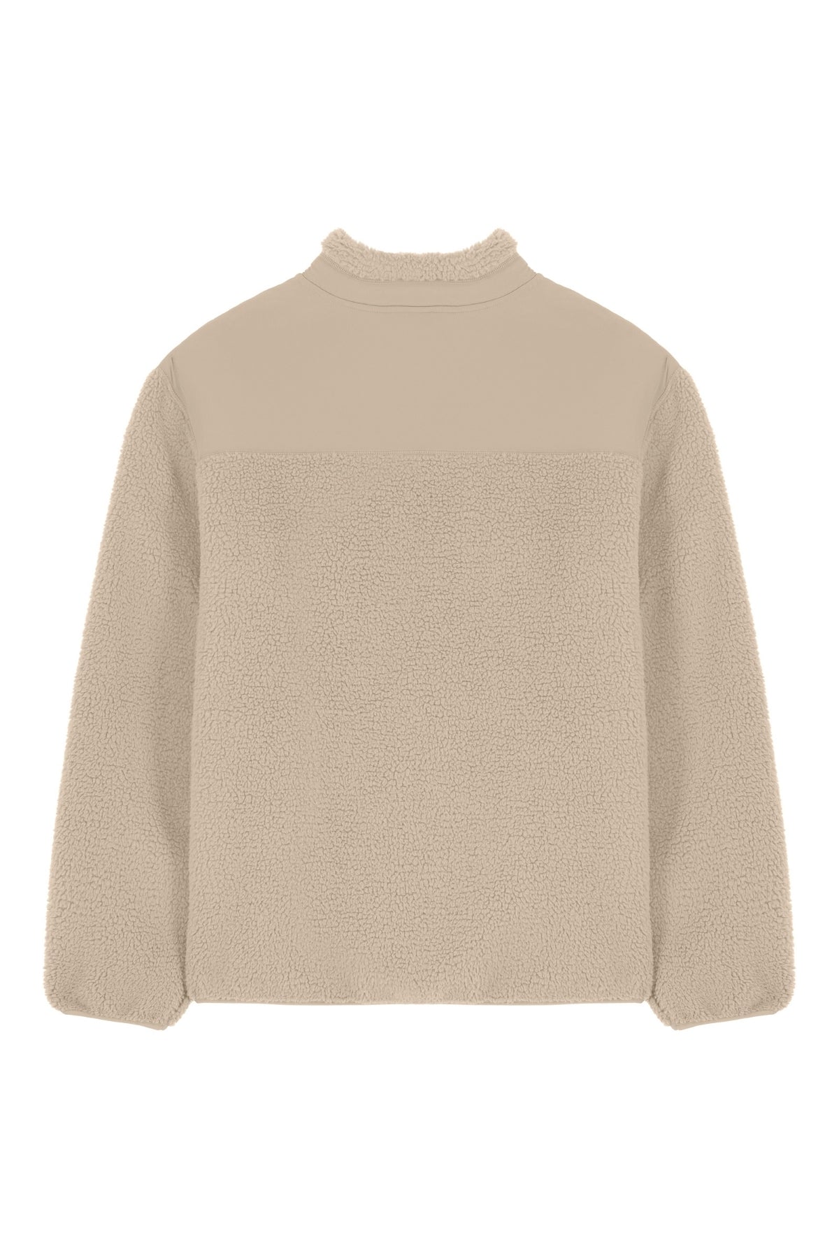 warme fleece jacke in beige Produktbild, Rückansicht 