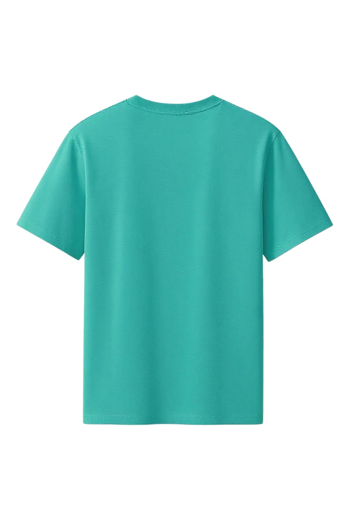 Rückseite des SNKRBLS T-Shirts in Pool Blue ohne Aufdruck.