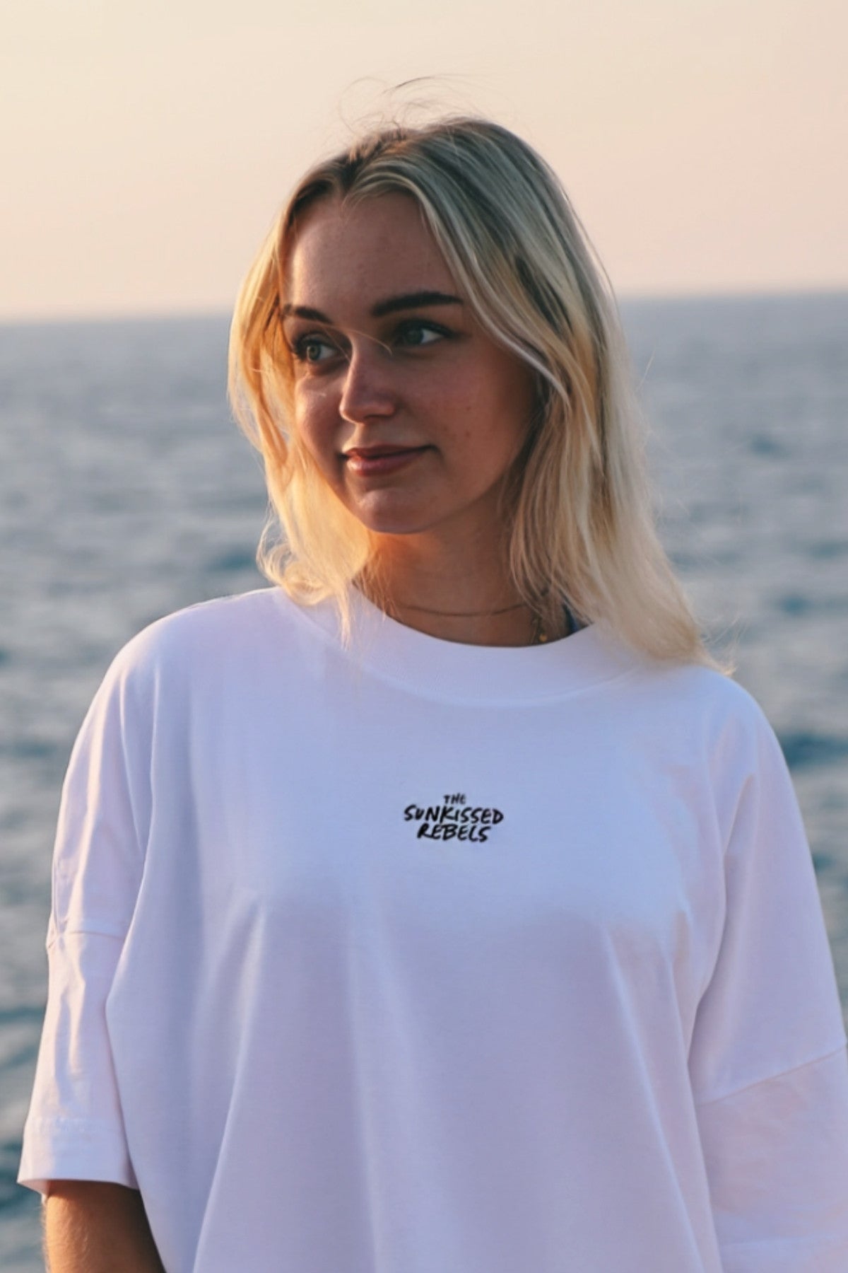 The Sunkissed Rebels Boxy Oversized T-Shirt - White