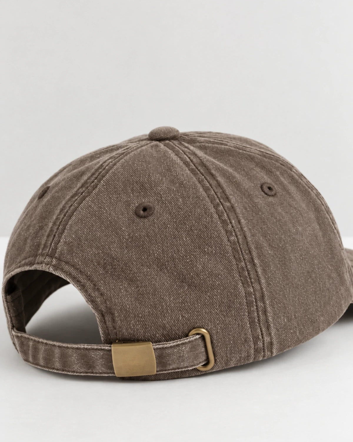 The Local Cap Vintage Brown – Unstrukturiertes 5-Panel-Design Rückansicht