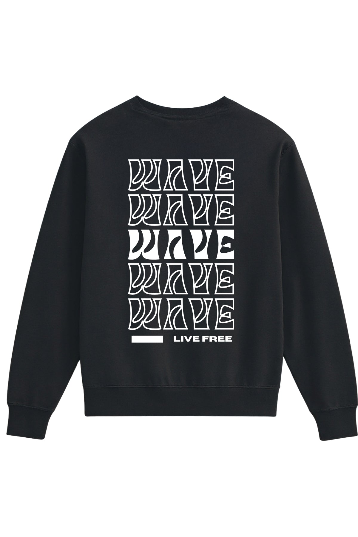 Live Free Vintage Sweater - Black