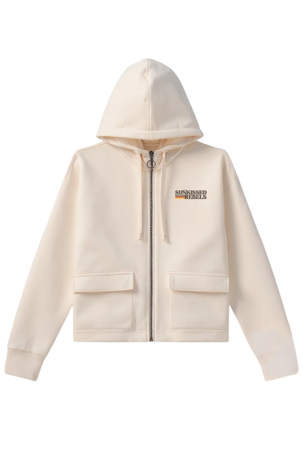 Retro Zip Hoodie - Ivory