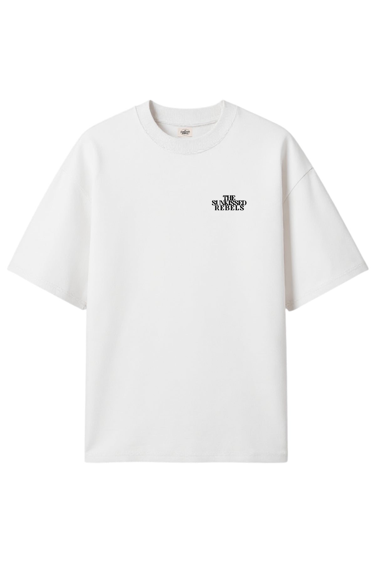 Vacation Mood On Boxy Oversized T-shirt - White